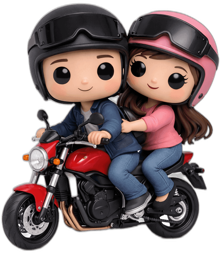 Funko pareja en moto