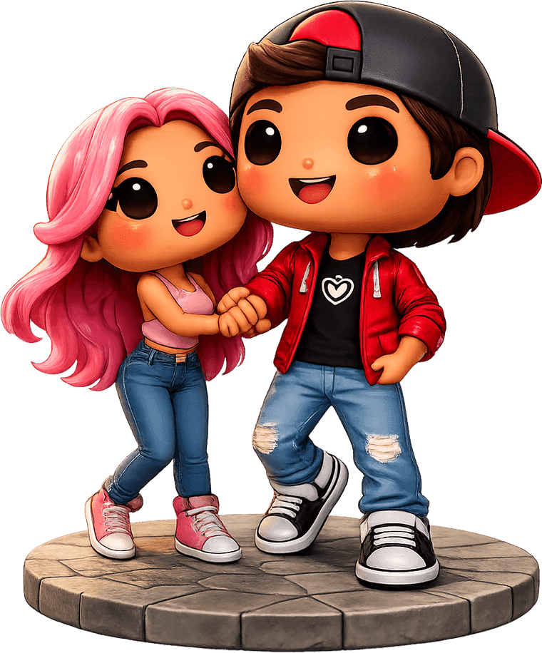 Funko pareja al costado